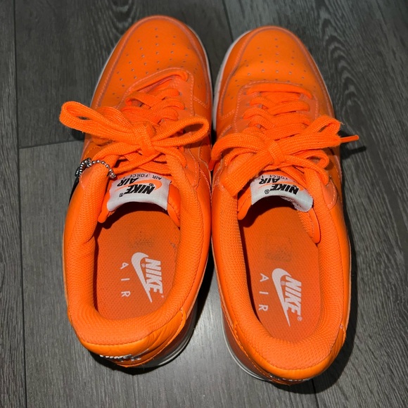 Nike Air Force 1 Low 'Total Orange' 2018 Sneaker Pumpkin Black Just Do It Shoes - Picture 14 of 17
